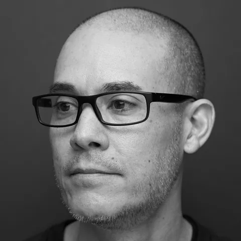 Black and white portrait of Scott Wagoner